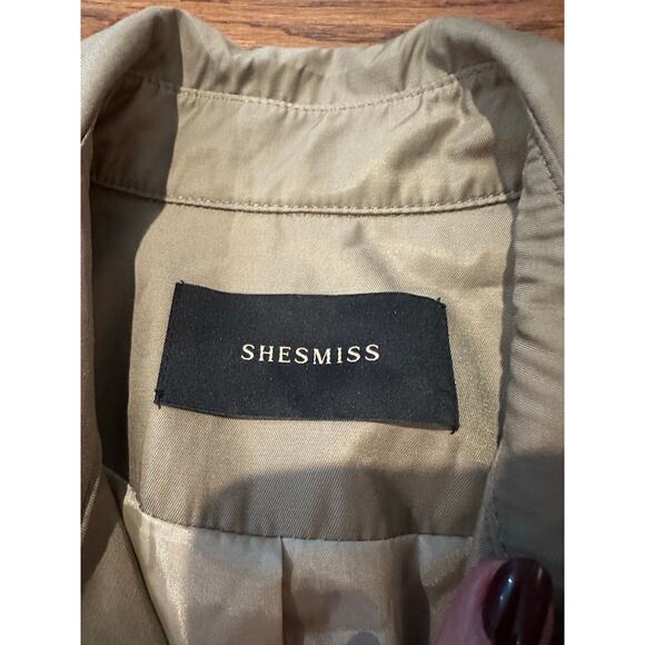 Shesmiss Women's Modern Trench Coat Taupe Approx Size 10/12 Modern Street Style - Picture 7 of 12
